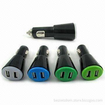 USB Mobile Phone Charger with Single/Dual Color Operating Indicator
